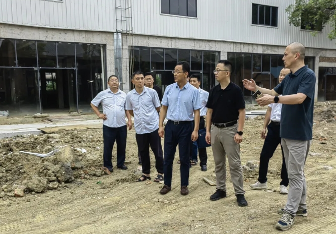 穆孙祥一行赴京山文化产业园区工地督导检查